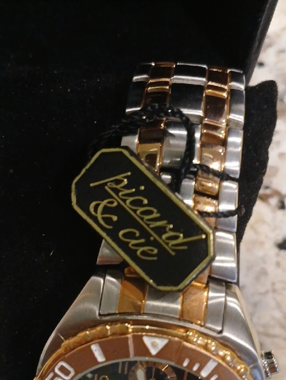 Men's Two-Tone Gold and Silver Chronograph Watch